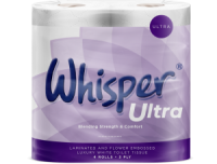 Whisper Ultra 3ply Toilet Rolls 